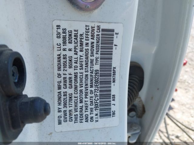 19XFC1F72JE002269 Honda Civic Ex-l
