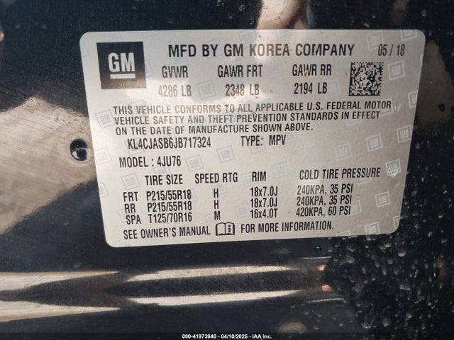 KL4CJASB6JB717324 Buick Encore Preferred