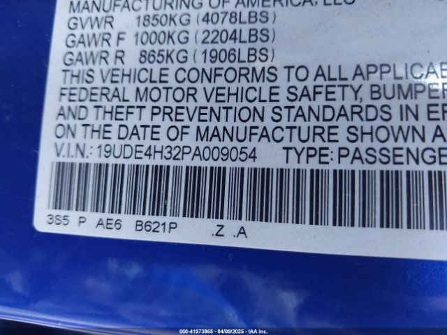 19UDE4H32PA009054 Acura Integra A-spec