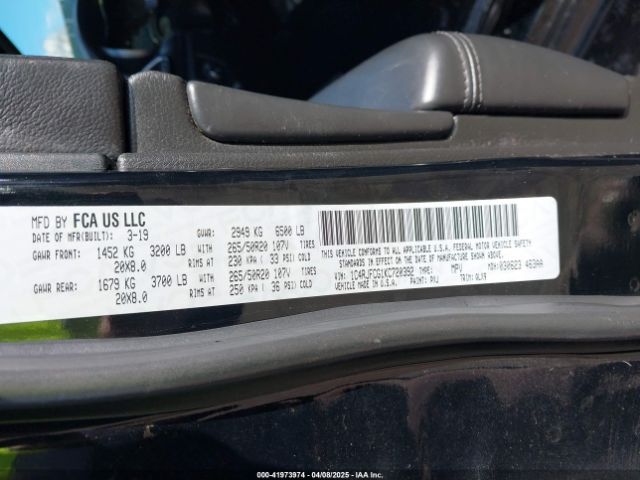1C4RJFCG1KC720392 Jeep Grand Cherokee High Altitude 4x4