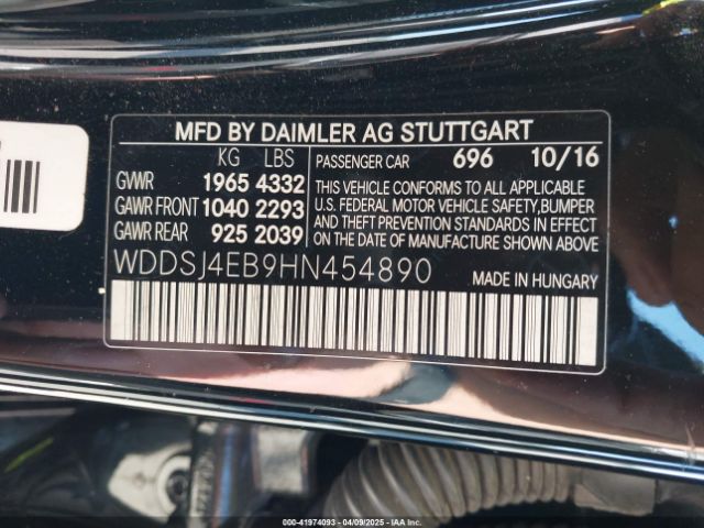 WDDSJ4EB9HN454890 Mercedes-Benz CLA 250