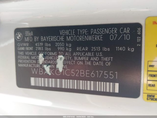 2011 BMW 335IS WBAKG1C52BE617551 Photo 8