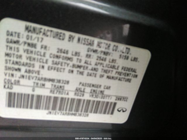 JN1EV7AR8HM838328 Infiniti Q50 Premium/sport/se
