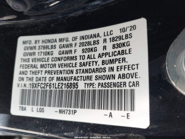 19XFC2F61LE216895 Honda k20c2