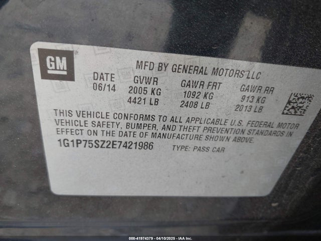1G1P75SZ2E7421986 Chevrolet Cruze Diesel