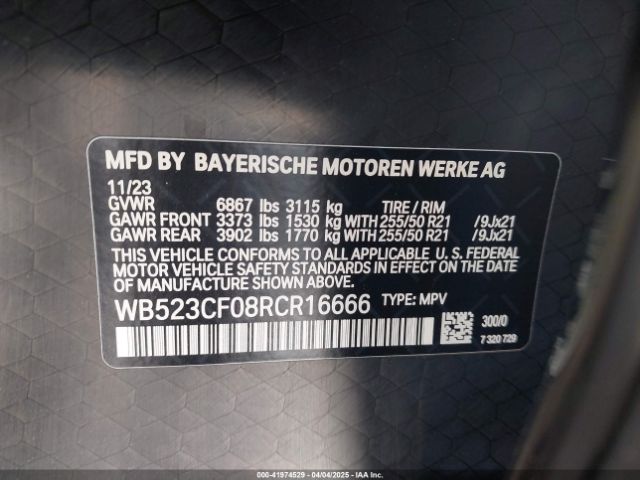 WB523CF08RCR16666 BMW Ix Xdrive50