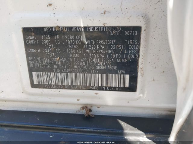 4S4BRCCC5E3211184 Subaru Outback 2.5i Premium