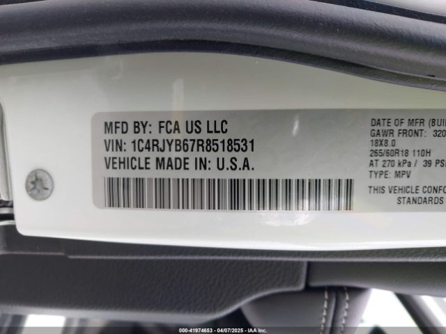 1C4RJYB67R8518531 Jeep Grand Cherokee 4xe