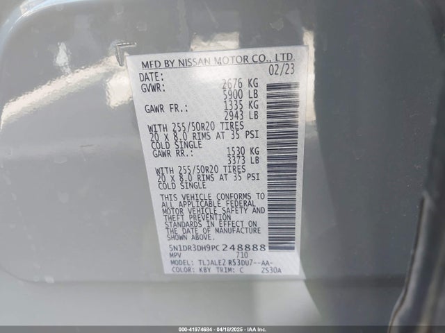 5N1DR3DH9PC248888 Nissan 2023
