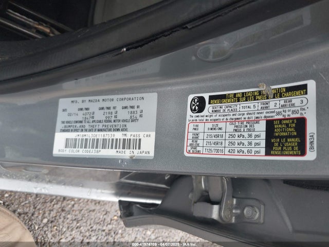 JM1BM1L30E1187539 Mazda Mazda3 S Touring