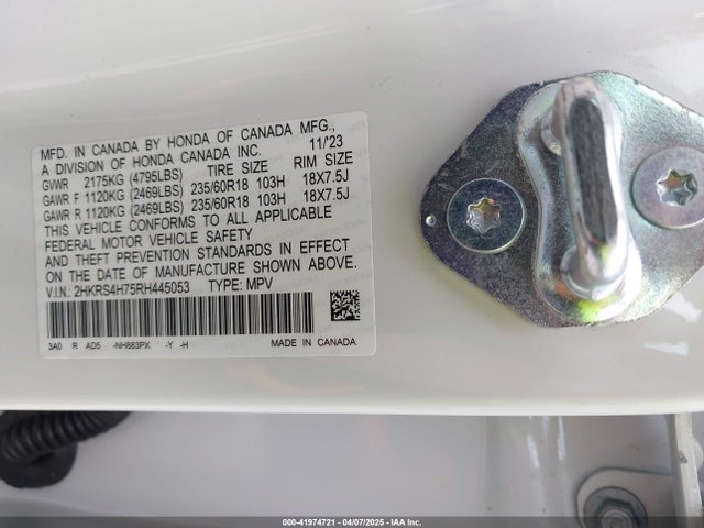 2HKRS4H75RH445053 Honda Cr-v Ex-l Awd