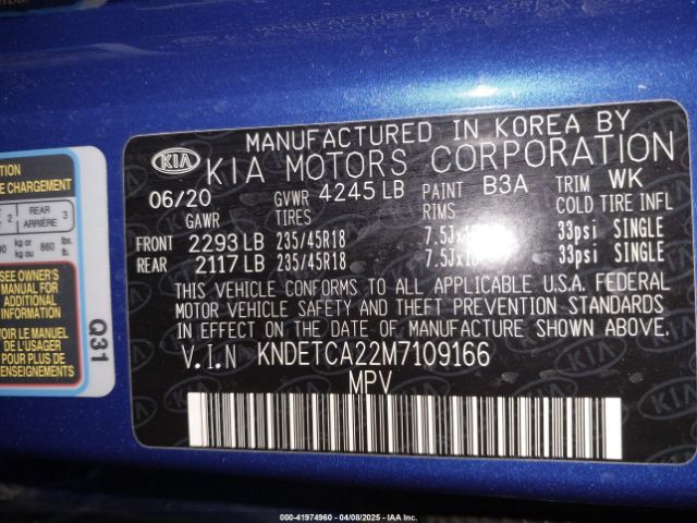 KNDETCA22M7109166 KIA Seltos Sx Turbo