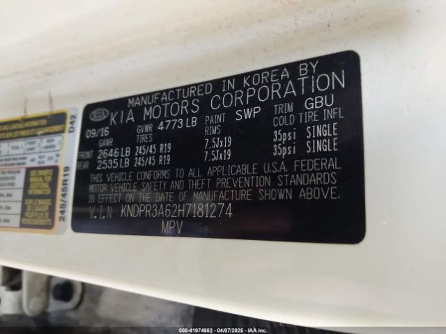 KNDPR3A62H7181274 KIA Sportage Sx Turbo