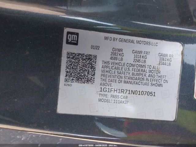 1G1FH1R71N0107051 Chevrolet Camaro Rwd  2ss