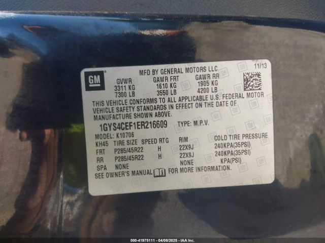 1GYS4CEF1ER216609 Cadillac Escalade Premium