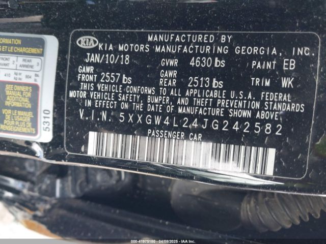 5XXGW4L24JG242582 KIA Optima Sx Turbo