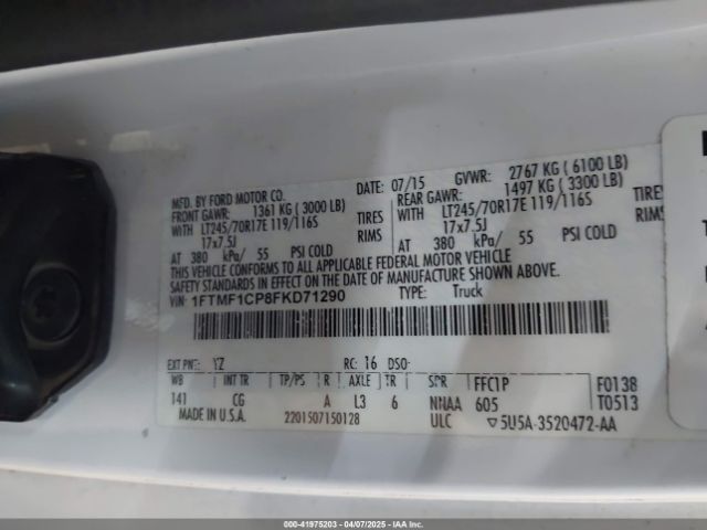 1FTMF1CP8FKD71290 Ford F-150 Xl