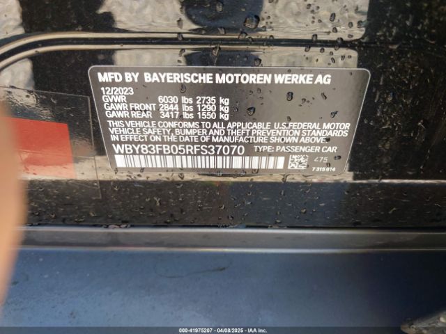 WBY83FB05RFS37070 BMW I4 Xdrive40