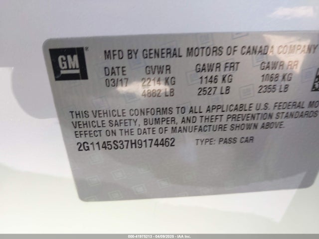 2G1145S37H9174462 Chevrolet IMPALA 2LZ