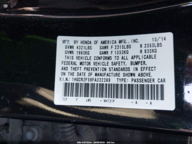1HGCR2F56FA032389 Honda Accord Sport