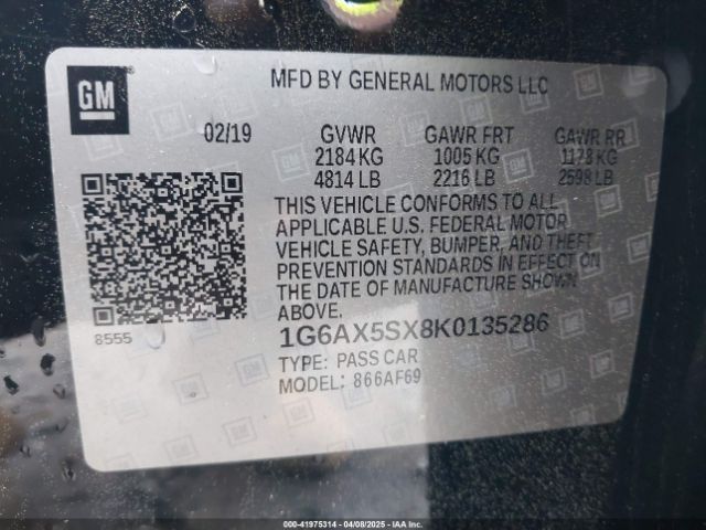 1G6AX5SX8K0135286 Cadillac CTS LUXURY