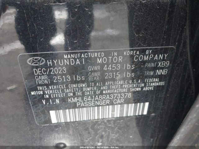 KMHL64JA8RA373378 Hyundai SONATA SEL