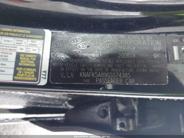 KNAFK5A89G5574385 KIA FORTE LX