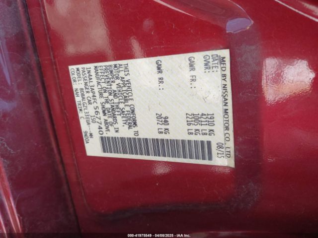 1N4AL3AP4FC567740 Nissan Altima 2.5 S