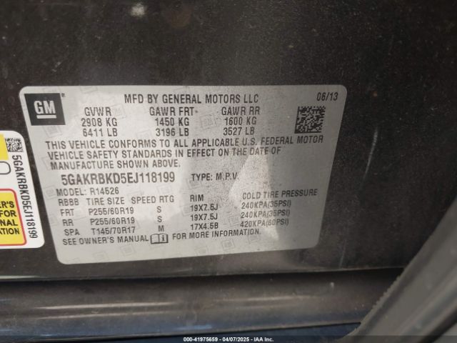 5GAKRBKD5EJ118199 Buick Enclave Leather