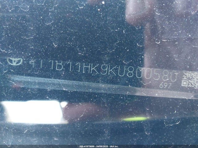 4T1B11HK9KU800580 Toyota CAMRY SE