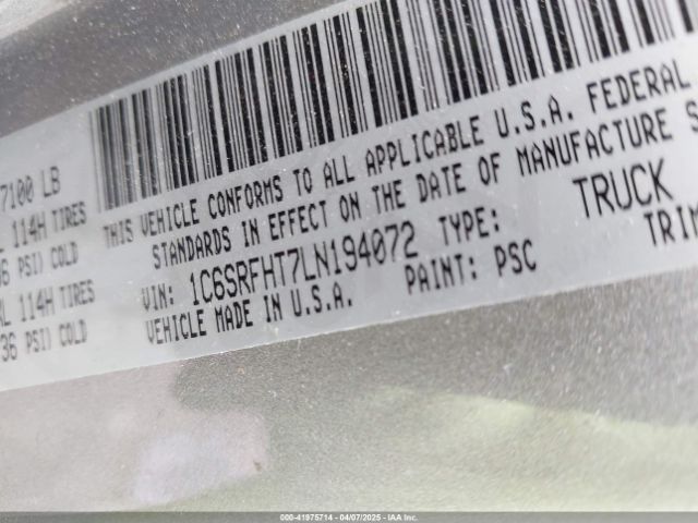 1C6SRFHT7LN194072 RAM 1500 Limited  4x4 5'7 Box