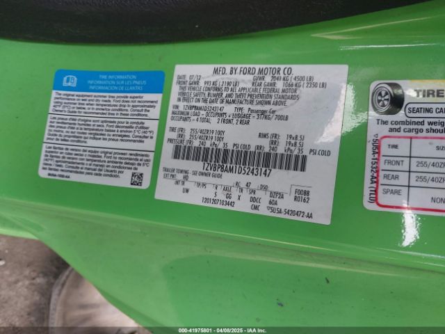 2013 FORD MUSTANG 1ZVBP8AM1D5243147 Photo 8
