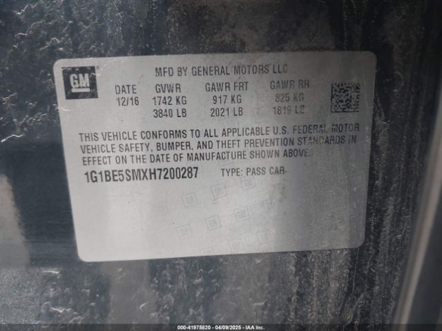 2017 CHEVROLET CRUZE 1G1BE5SMXH7200287 Photo 8