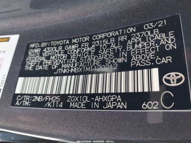 JTNKHMBX1M1120212 Toyota C-hr Nightshade Edition
