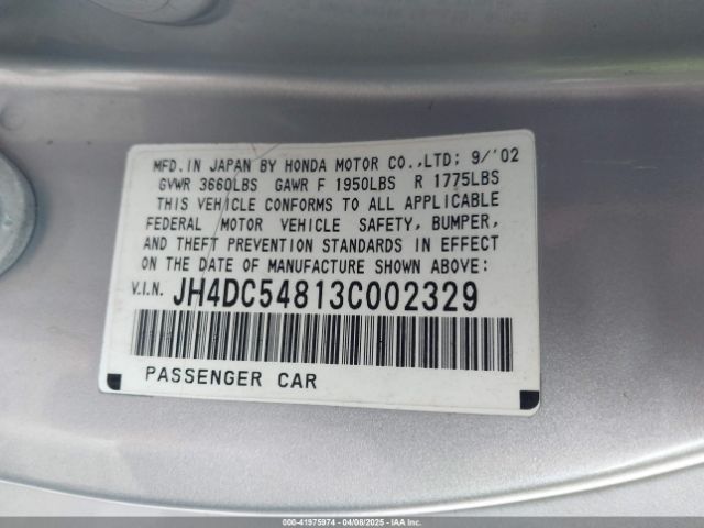 2003 ACURA RSX JH4DC54813C002329 Photo 8