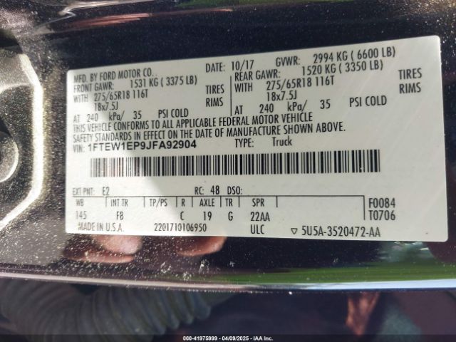 2018 FORD F-150 1FTEW1EP9JFA92904 Photo 8