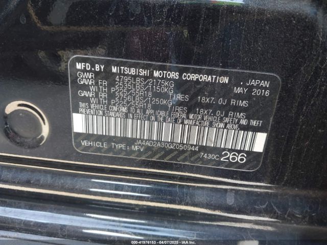 JA4AD2A30GZ050944 Mitsubishi Outlander Es