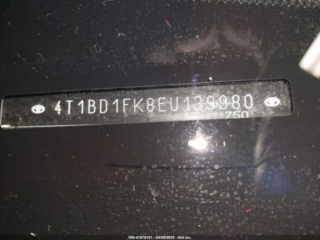 4T1BD1FK8EU139980 Toyota Camry Hybrid Le