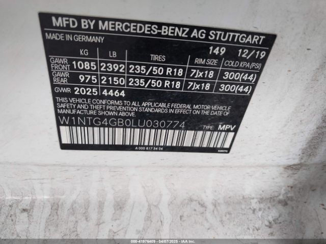 W1NTG4GB0LU030774 Mercedes-Benz 270