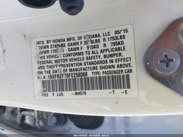 19XFB2F70FE258068 Honda CIVIC SE