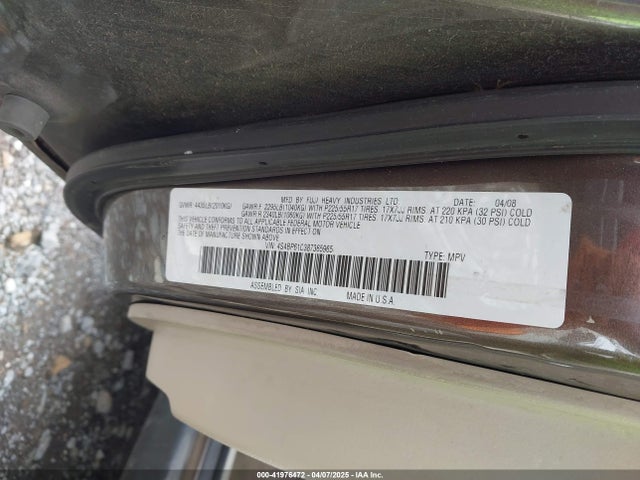 Продаж на аукціоні авто 2008 Subaru Outback 2.5i/2.5i L.l. Bean Edition, vin: 4S4BP61C387365965, номер лоту: 41976472