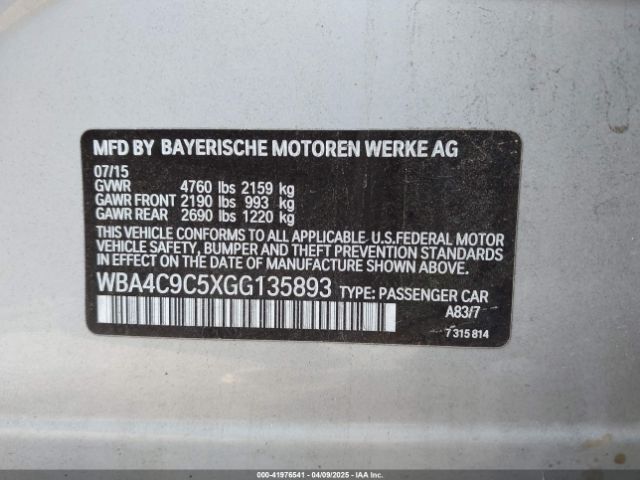 WBA4C9C5XGG135893 BMW 428i Gran Coupe Xdrive