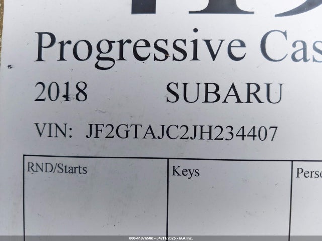Subaru naturally aspirated 2018 JF2GTAJC2JH234407 Image 9