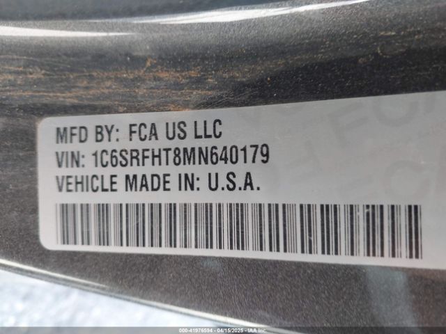 1C6SRFHT8MN640179 RAM 1500 Limited  4x4 5'7 Box