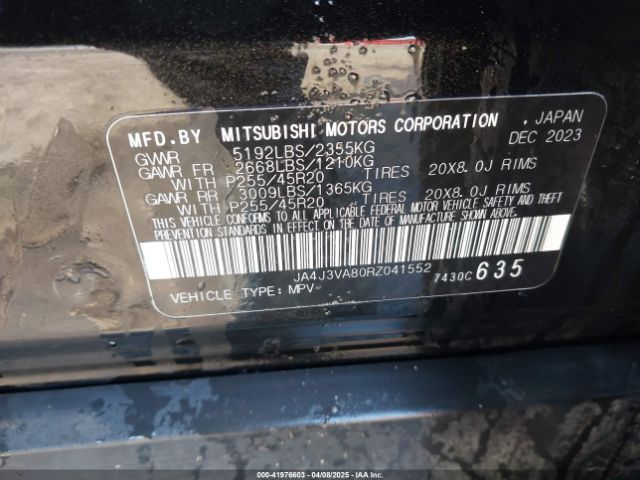 2024 MITSUBISHI OUTLANDER JA4J3VA80RZ041552 Photo 8