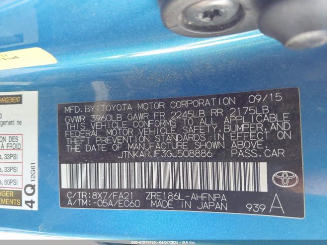 JTNKARJE3GJ508886 Scion IM
