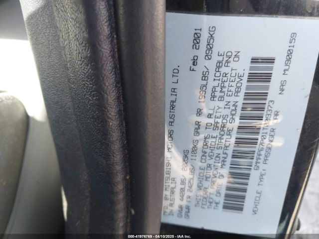2001 MITSUBISHI DIAMANTE 6MMAP67P01T009373 Photo 8