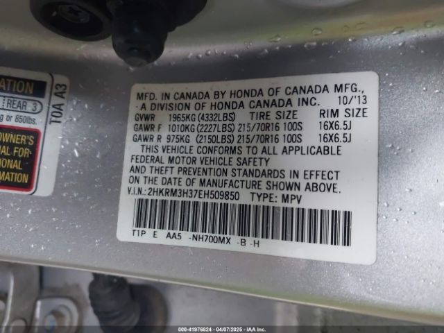 2HKRM3H37EH509850 Honda CR-V LX
