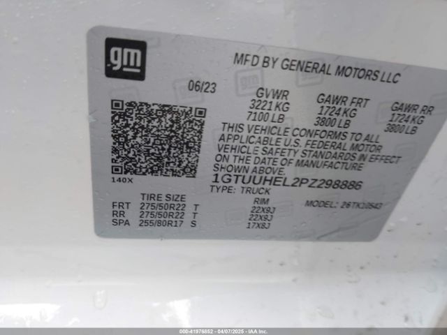 2023 GMC SIERRA 1500 1GTUUHEL2PZ298886 Photo 8