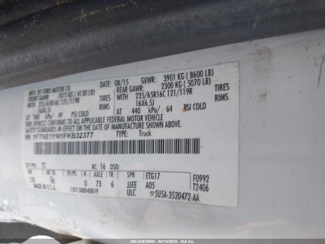 1FTNE1YM1FKB32377 Ford Transit-150